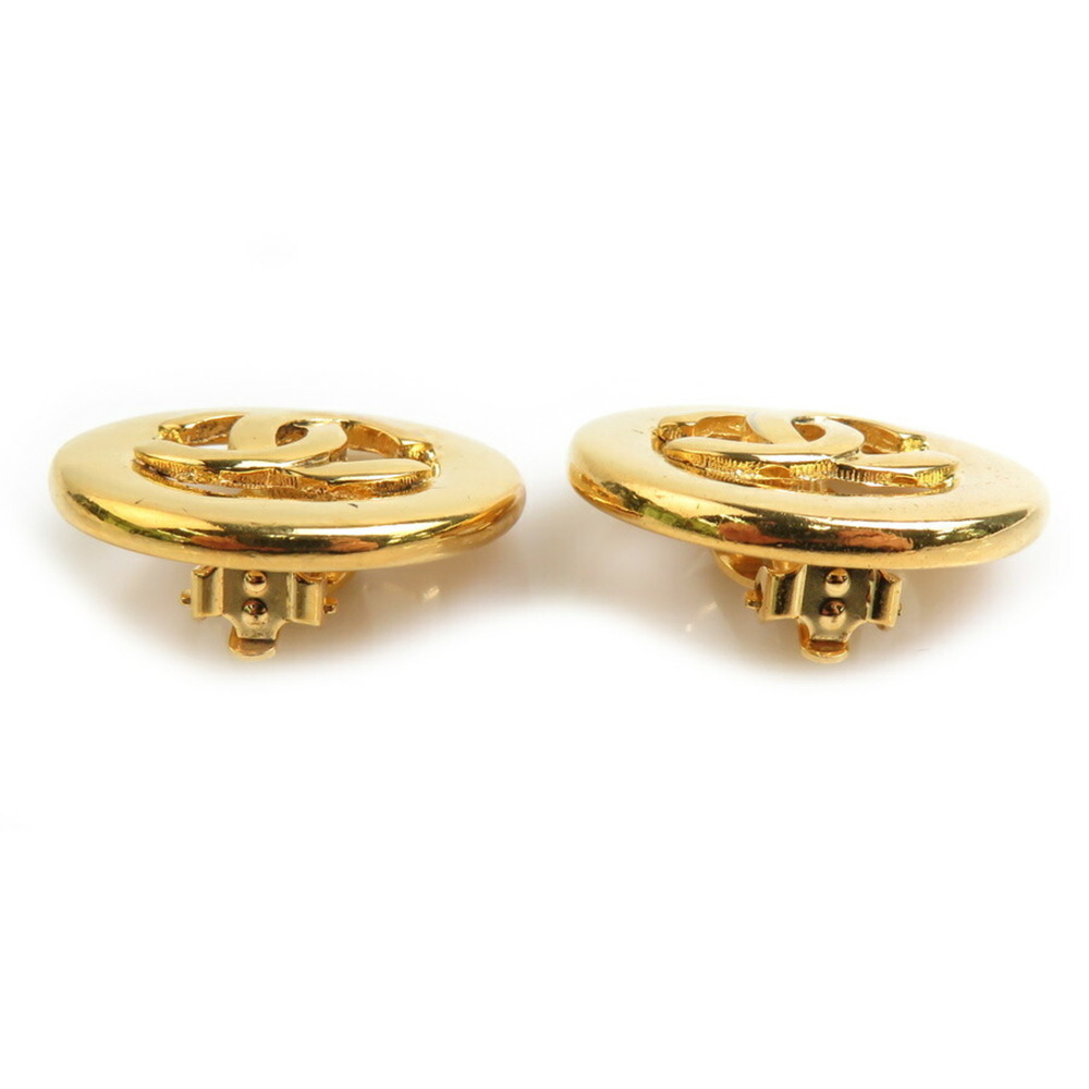 CHANEL Gold Logo Earrings - Picture 3 of 5